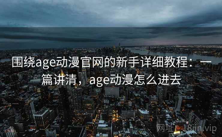 围绕age动漫官网的新手详细教程：一篇讲清，age动漫怎么进去