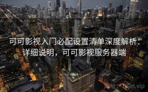 可可影视入门必配设置清单深度解析：详细说明，可可影视服务器端