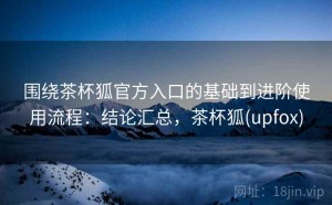 围绕茶杯狐官方入口的基础到进阶使用流程：结论汇总，茶杯狐(upfox)