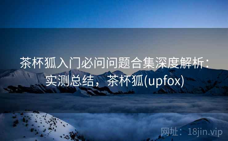 茶杯狐入门必问问题合集深度解析:实测总结,茶杯狐(upfox) 茶杯狐入门必问问题合集深度解析:实测总结,茶杯狐(upfox)